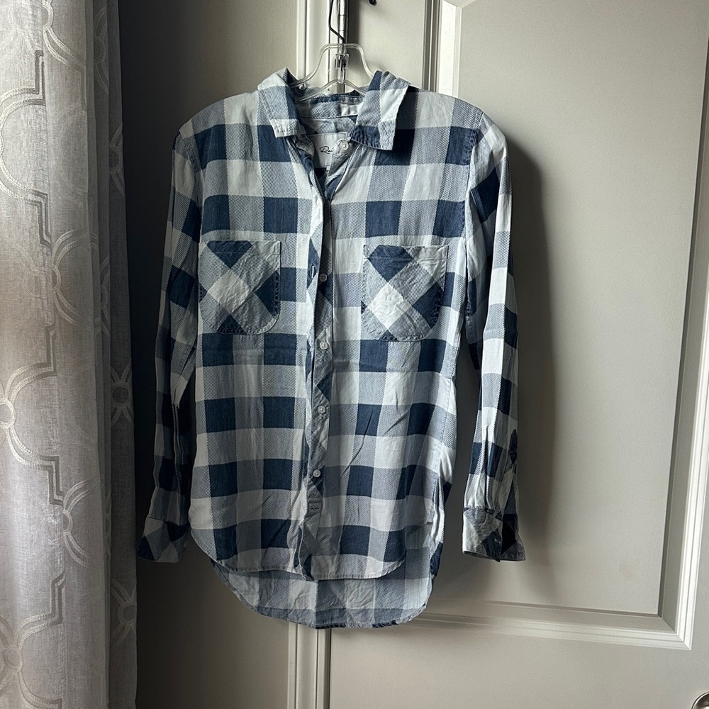 Rails Navy and White Plaid Men's Shirt
